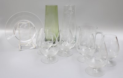 Lot 312 - A Group of Etched Glass incluging a Val St...