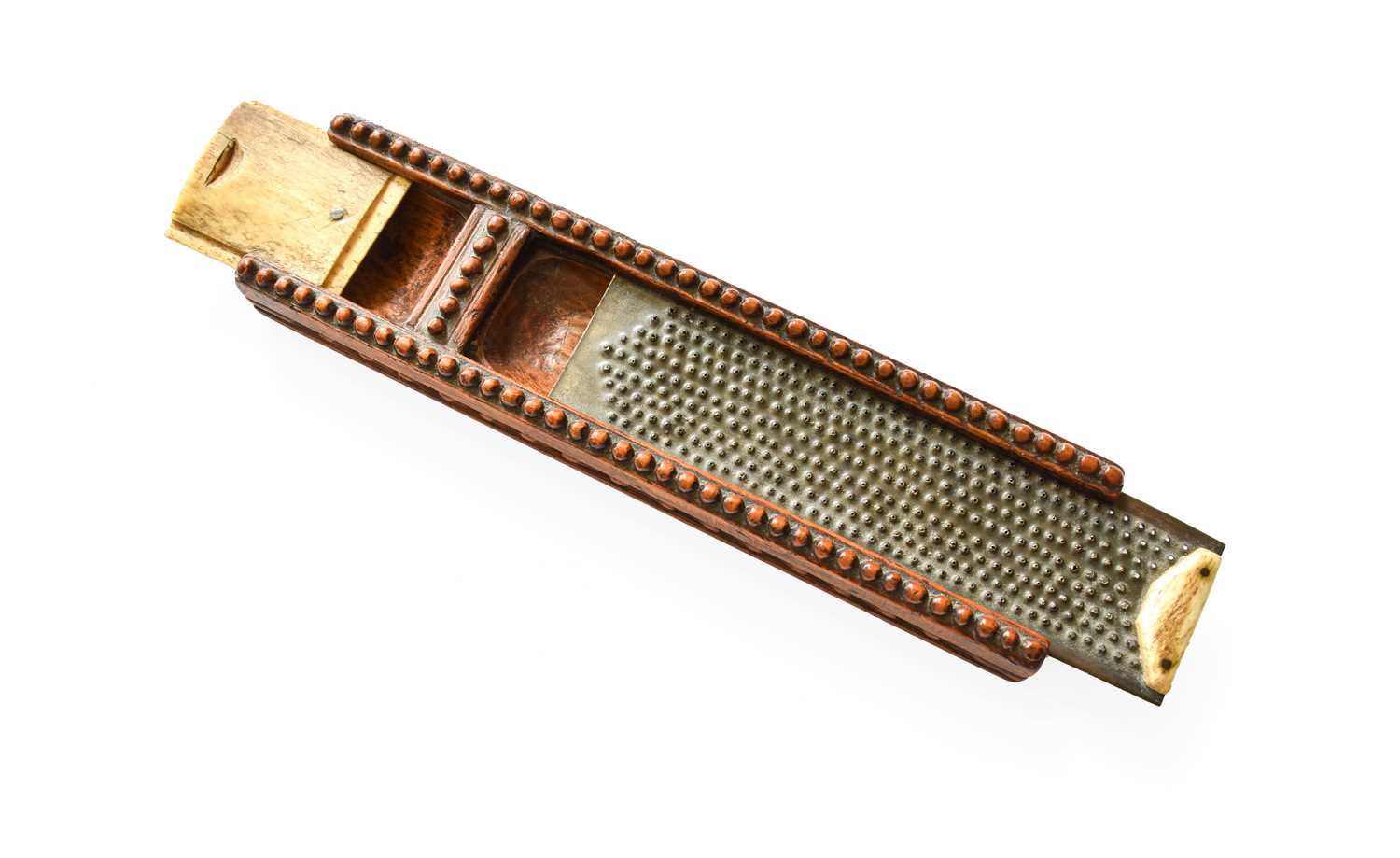 Lot 426 - A Carved Walnut Snuff Rasp, 18th century,