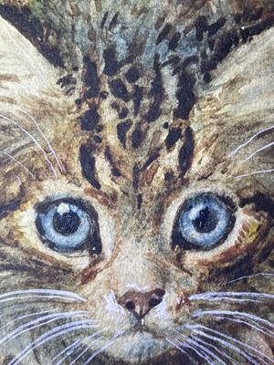 Lot 577 - Wilson Hepple (1854-1937) Two tabby kittens...