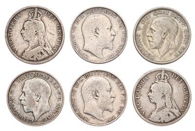 Lot 111 - 6x Key Date Florins, including; Victoria, 1891...