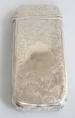 Lot 95 - A Victorian Silver Cigar-Case, by Alfred...