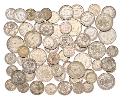 Lot 141 - Mixed Pre-1947 Sixpences, Shillings and...