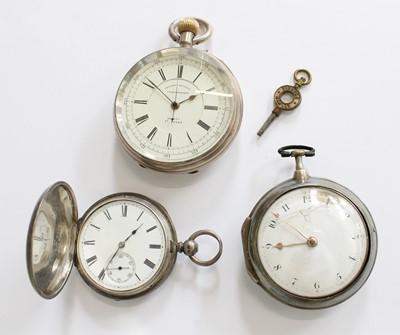 Lot 285 - A Silver Pair Cased Verge Pocket Watch,...