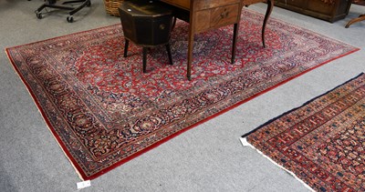 Lot 1085 - Kashan Carpet, the raspberry field of...