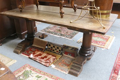 Lot 1270 - An 18th Century Oak Dining Table, on trestle...