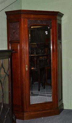 Lot 578 - A late Victorian mirrored corner wardrobe