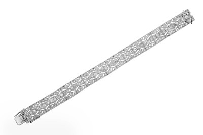 Lot 2233 - A Diamond Bracelet, circa 1930 comprised of...