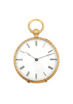 Lot 2181 - A Lady's Garnet and Diamond Set Fob Watch,...