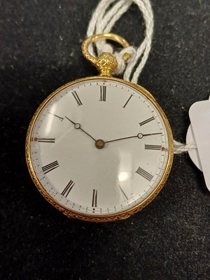 Lot 2181 - A Lady's Garnet and Diamond Set Fob Watch,...