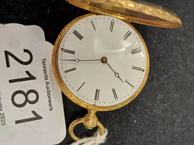 Lot 2181 - A Lady's Garnet and Diamond Set Fob Watch,...