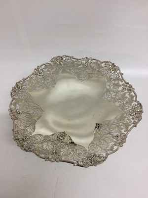 Lot 2105 - A Graduated Pair of George VI Silver Dessert-Stands