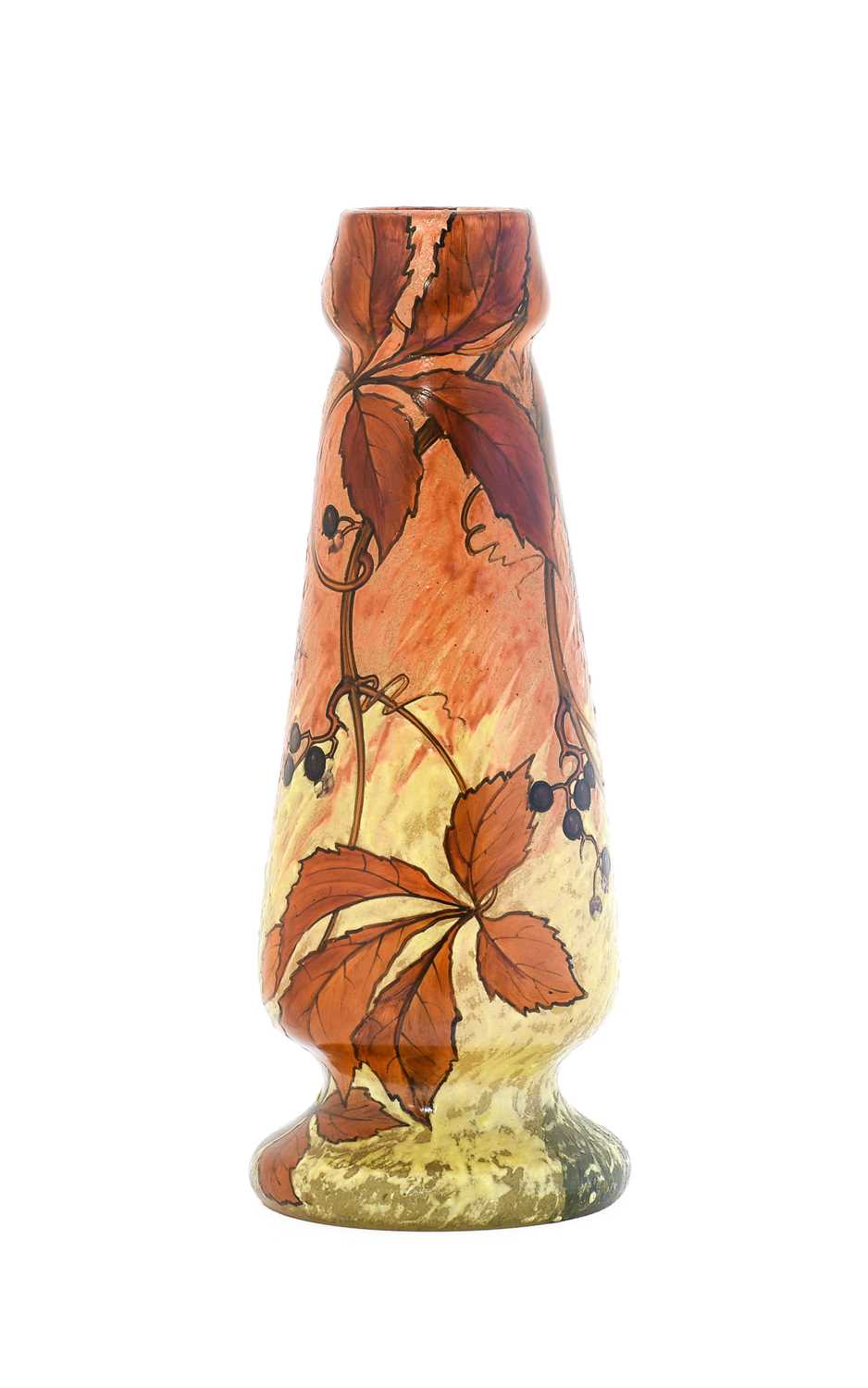 Lot 344 - A French Art Nouveau Legras Enamelled Vase,...