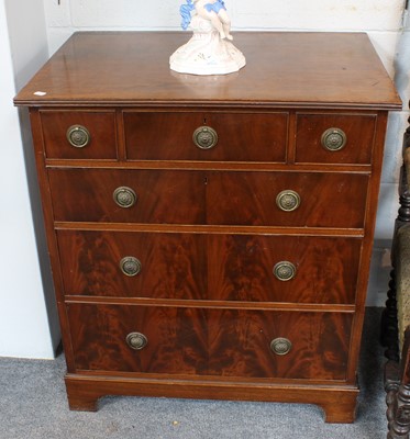 Lot 1246 - A 20th Century Mahogany Straight Front Chest...