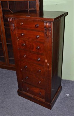 Lot 583 - A mahogany Wellington chest