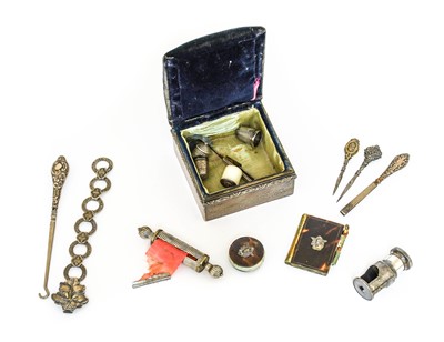 Lot 2090 - Silver and Other Sewing Accessories and Tools...