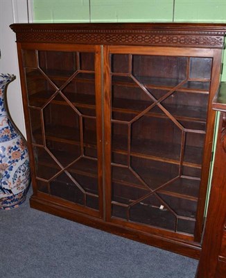 Lot 585 - Late 19th century mahogany glazed bookcase