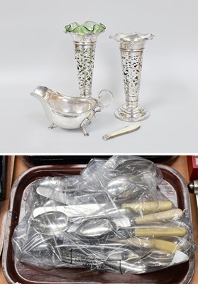 Lot 107 - A Collection of Assorted Silver and Silver...