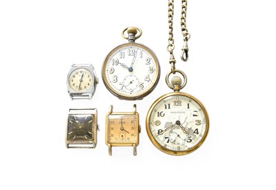 Lot 421 - A Jaeger leCoultre Military Pocket Watch,...