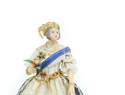 Lot 2041 - A Wax Figure of Queen Victoria, by Miss...