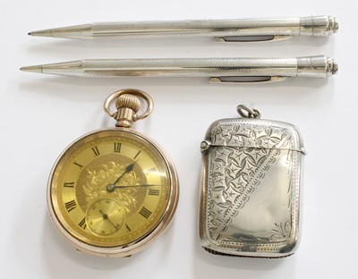 Lot 273 - A Gold Plated Gentleman's Open Face Pocket...