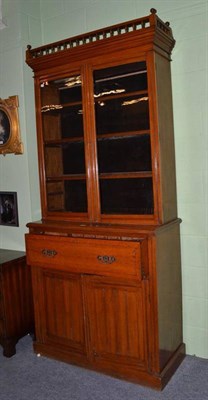 Lot 595 - Victorian secretaire bookcase