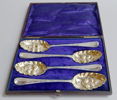 Lot 32 - A Cased Set of Four George II or George III...