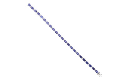 Lot 2240 - A Sapphire and Diamond Bracelet the...