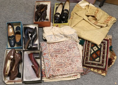 Lot 1224 - Ladies 20th Century Shoes and Textiles,...