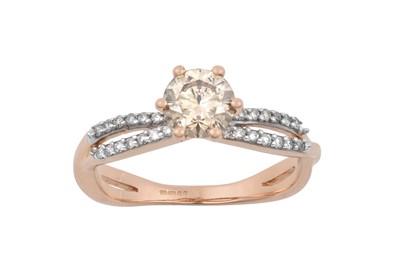 Lot 2321 - An 18 Carat Gold Fancy Diamond Solitaire Ring...