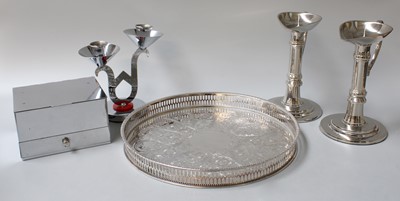 Lot 77 - WMF style mirror, cigarette/cigar holders