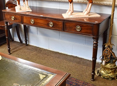 Lot 1309 - A 19th Mahogany Three Drawer Sideboard, 153cm...