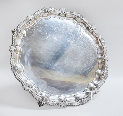 Lot 142 - A Silver Plate Salver, 20th Century, Retailed...