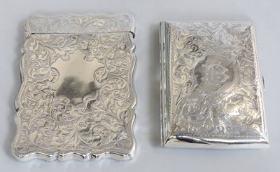 Lot 107 - An Edward VII Silver Card-Case, by William...