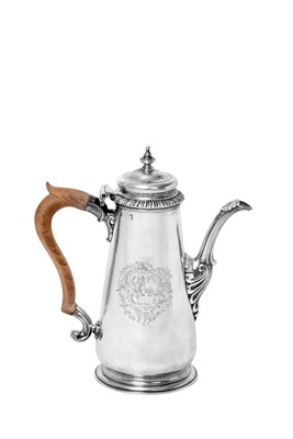 Lot 2002 - A George II Silver Coffee-Pot