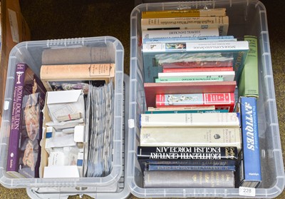 Lot 228 - Two Boxes of Antique Reference Books, as well...