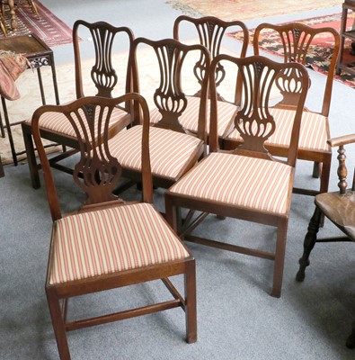 Lot 1385 - A Set of Six Mahogany George III-Style Dining...