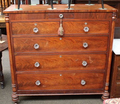 Lot 1225 - A Victorian Mahogany Four Height Chest of...