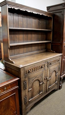 Lot 1300 - A Titchmarsh and Goodwin Style Oak Dresser,...