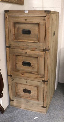 Lot 1439 - A Coach House Style Three Drawer Filing...