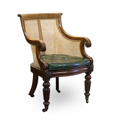 Lot 730 - A William IV Mahogany Library Bergere, 2nd...