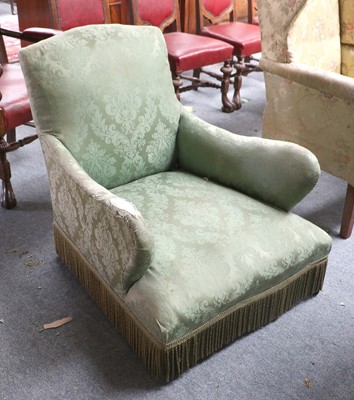 Lot 1310 - A 19th Century Howard Style Armchair, on...