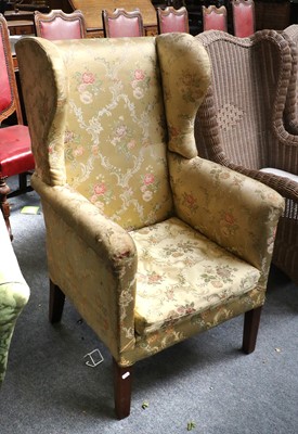 Lot 1307 - A 19th Century Mahogany Framed Wing Chair