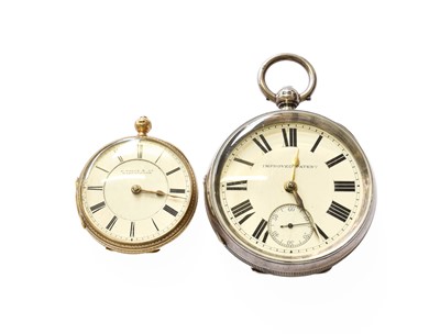 Lot 327 - An 18 Carat Gold Fob Watch, retailed by...