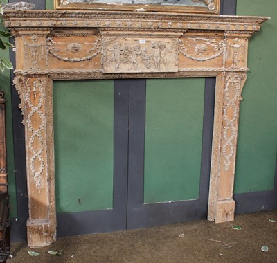 Lot 1318 - An Adams Style Pine Fire Surround, 19th...