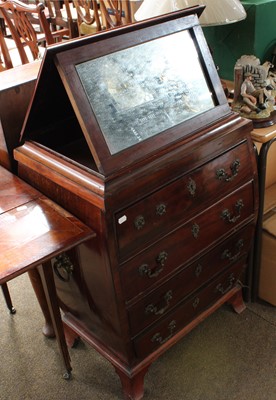 Lot 1263 - A George III Mahogany Dressing Chest, of bombe...