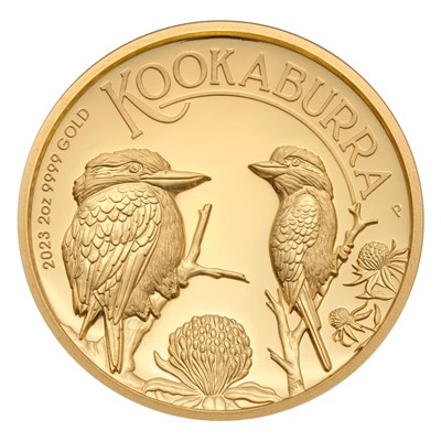 Lot 405 - Australia, Gold Proof 2oz Kookaburra 2023,...