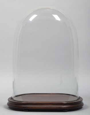 Lot 67 - Glass Dome: A Period Glass Dome, of oval form,...