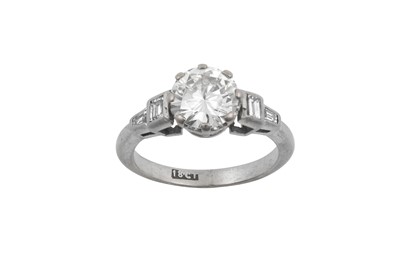 Lot 2265 - A Diamond Solitaire Ring the round brilliant...