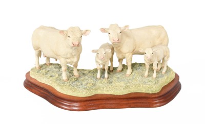 Lot 2132 - Border Fine Arts 'Charolais Family Group',...