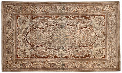 Lot 748 - Kashan Rug Central Iran, circa 1960 The ivory...